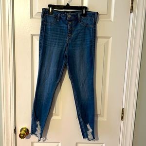 Hollister ultra high rise cropped jeggings